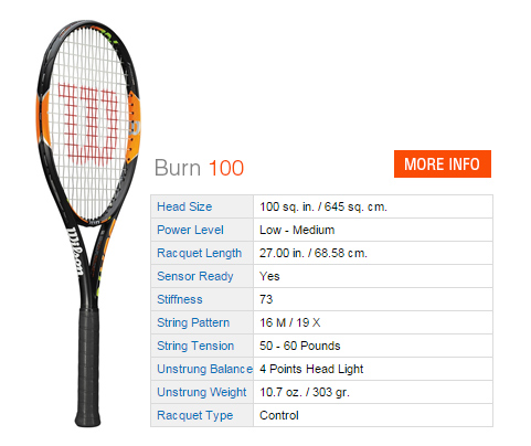 Wilson Burn 100 Tennis Racquet