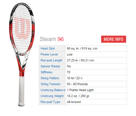 Wilson Steam 96 Tennis Racket