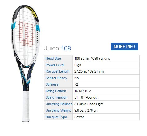 Wilson Juice 108 Tennis Racquet