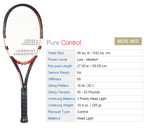 Babolat Pure Control Tennis Racket