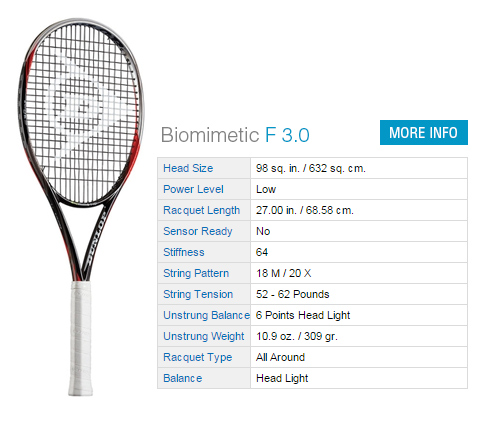 Dunlop Biomimetic F 3.0 Tour Tennis Racket