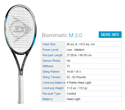 Dunlop Biomimetic M 2.0 Tennis Racket