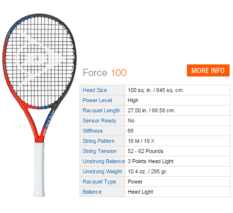 Dunlop Force 100 Tennis Racket