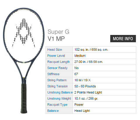 Volkl Super G V1 MP Tennis Rackets