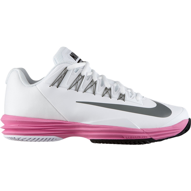 Nike Lunar Ballistec Women’s Tennis Shoe White/pink/grey