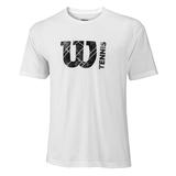 Wilson `W` Court Logo Tech Men's Tennis Shirt