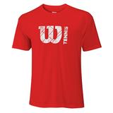 Wilson `W` Court Logo Tech Men's Tennis Shirt