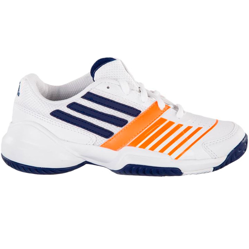 Adidas Galaxy Elite 3 Tennis Junior Shoe White/blue/orange