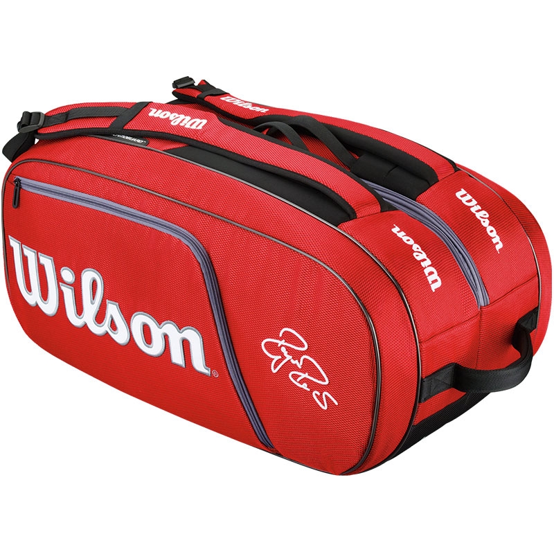 Wilson Federer Elite 12 Pack Tennis Bag Red/black