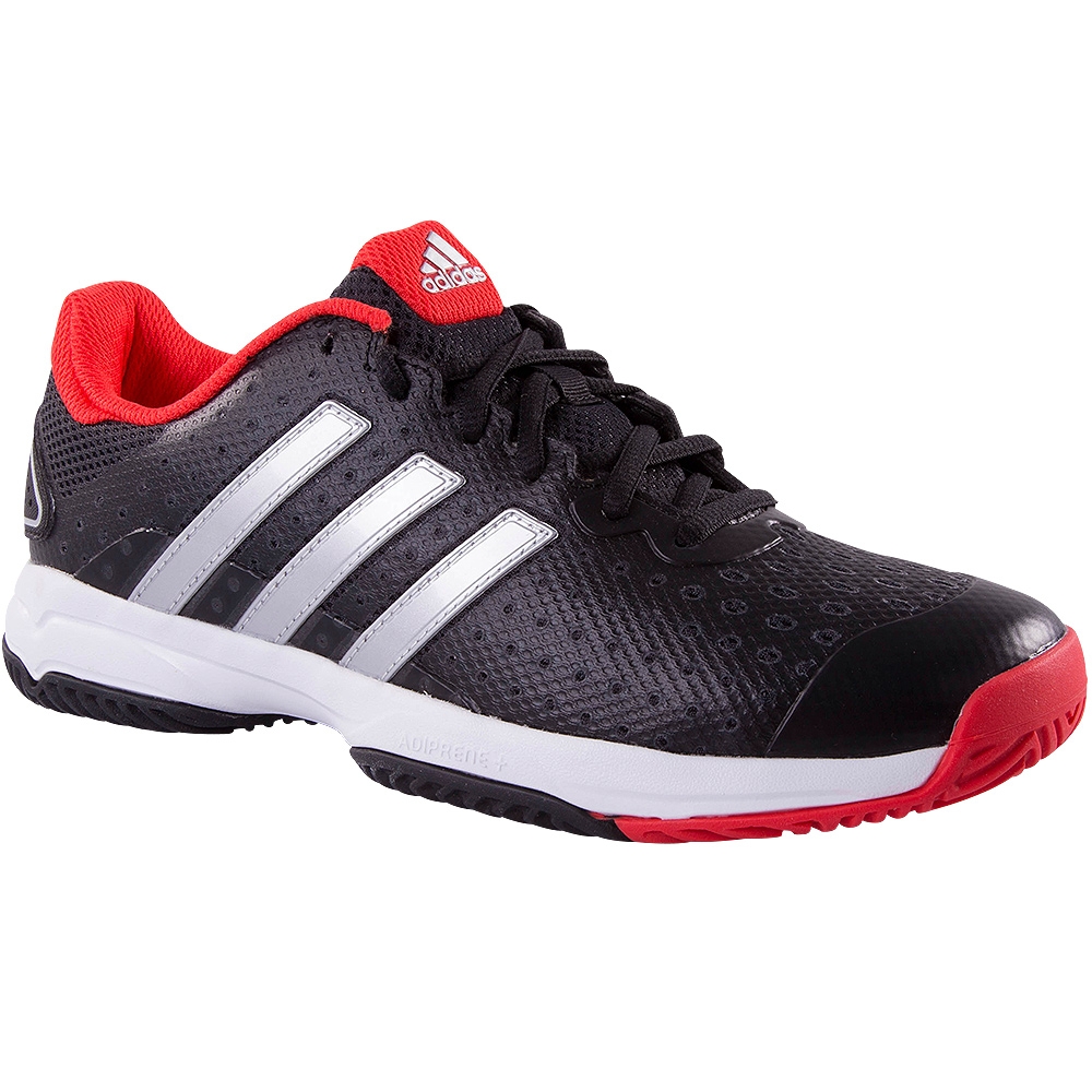 Adidas Barricade Team 4 Junior Tennis Shoe Black/silver/red