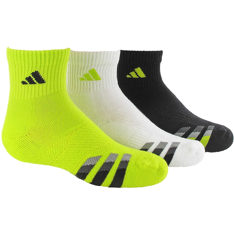 Adidas Cushion 3 Pack Quarter Junior's Tennis Socks