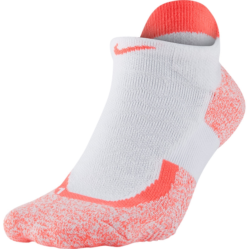 Nike Elite No Show Tennis Socks Hot Lava / White White/hotlava