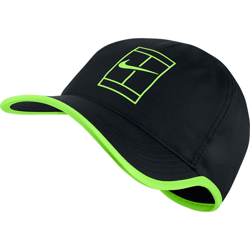 Nike Court Aerobill Featherlight Men's Tennis Hat Black/green