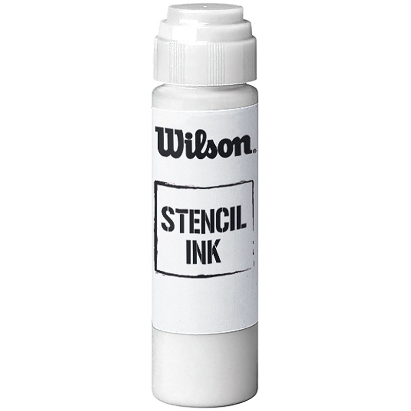 Wilson Tennis Racquet Stencil Ink White