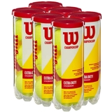 Wilson Championship Extra Duty 6 Can Pack Tennis Balls