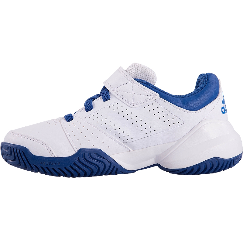 Adidas Court EL C Junior Tennis Shoe White/blue