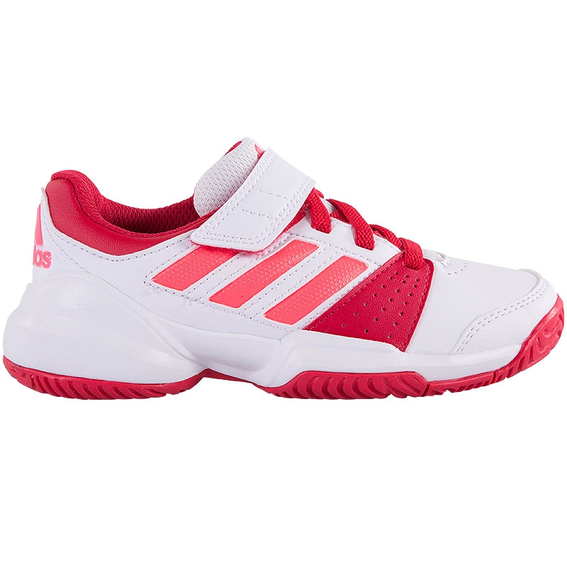 Adidas Court EL Junior Tennis Shoe White/red