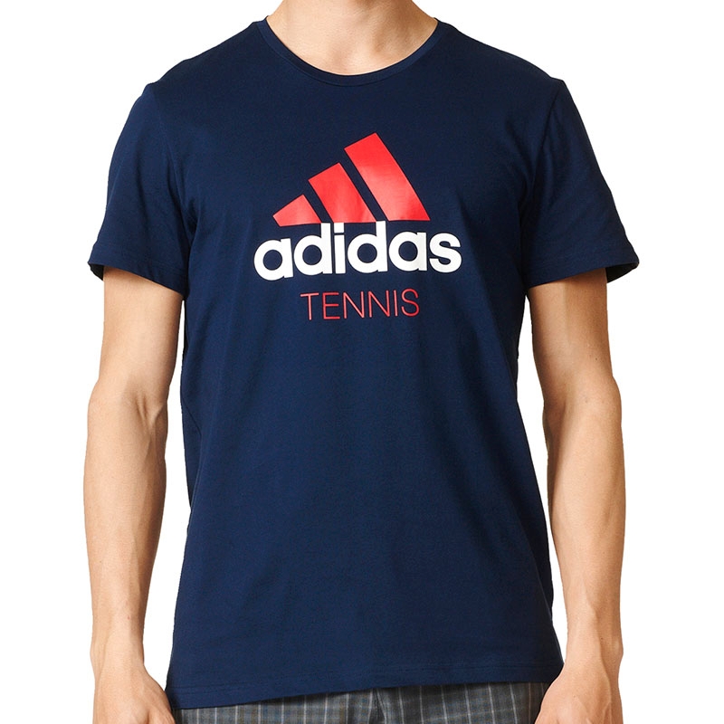 Adidas Graphic Men's Tennis Tee Navy