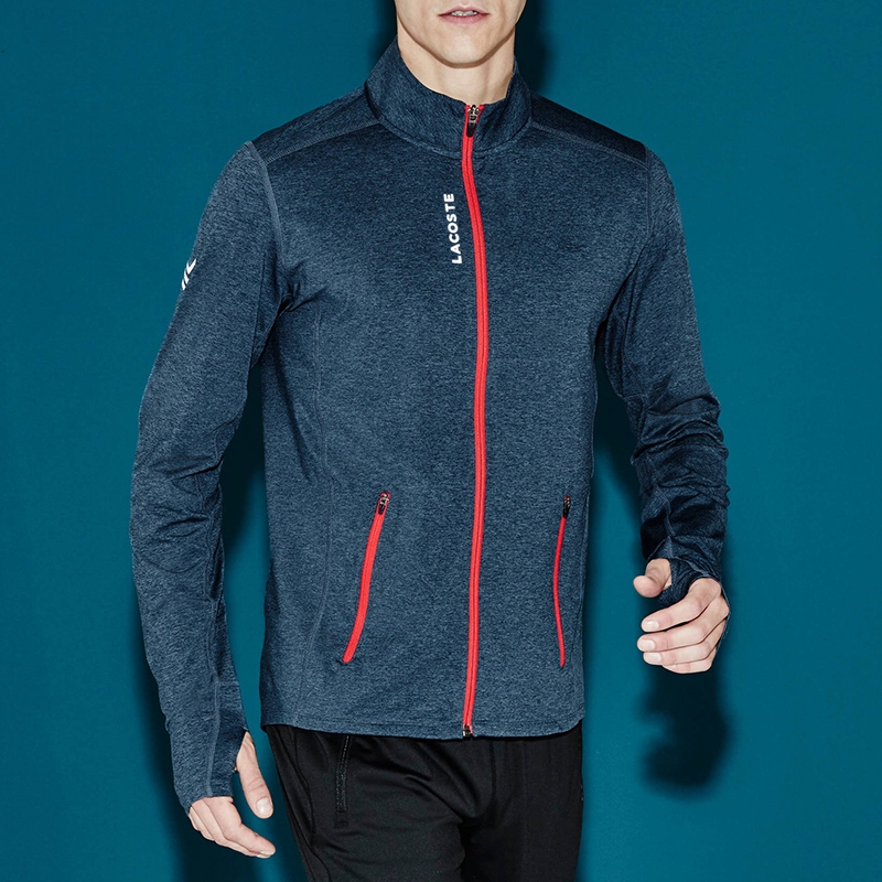 Lacoste Full Zipper Men's Tennis Jacket Blue/orange