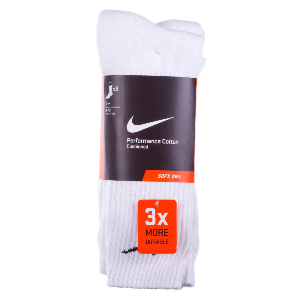 Nike 3 Pack Crew Men`s Large Tennis Socks