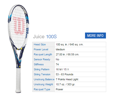 Wilson Juice 100S Tennis Racquet