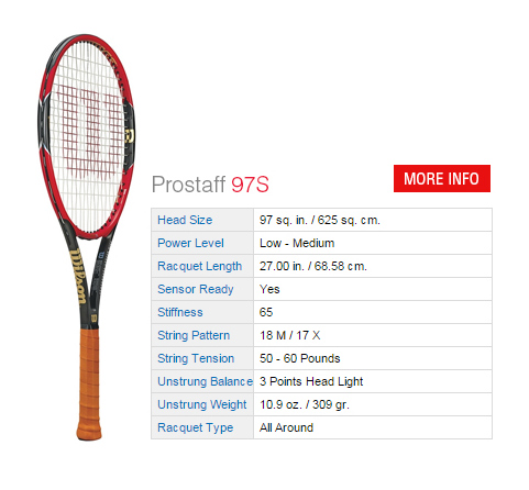 Wilson Pro Staff 97S Tennis Racquet