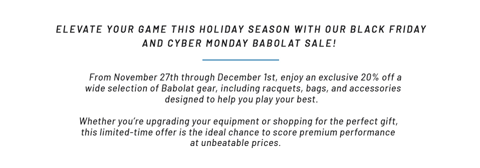 Babolat Black Friday Deals