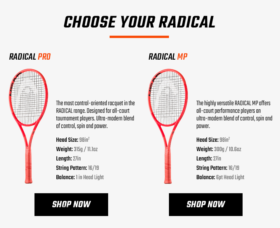 Head Radical 2025 Tennis Racquets