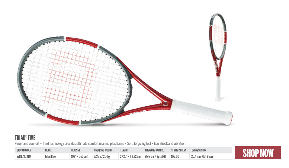 Wilson Triad Five Tennis Racquets