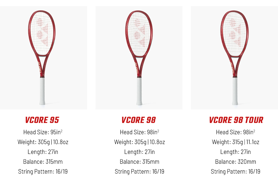 Yonex Vcore 8th Gen Tennis Racquets