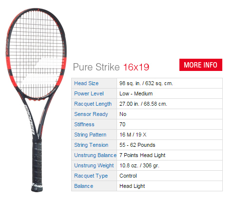 Babolat Pure Strike 16x19 Tennis Racket