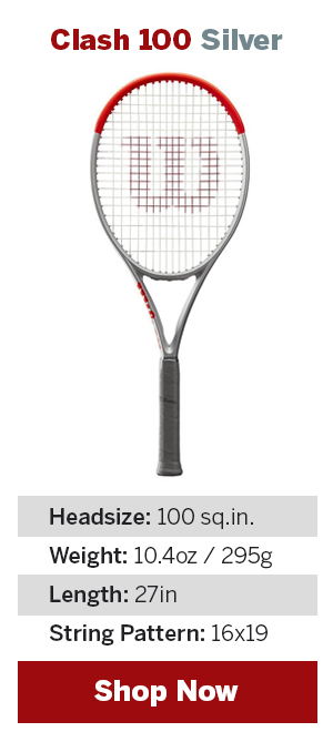 Wilson Clash 100 Silver Tennis Racquet