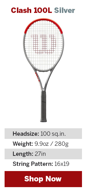 Wilson Clash 100L Silver Tennis Racquet