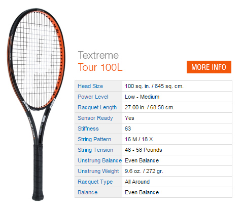 Prince Textreme Tour 100L Tennis Rackets