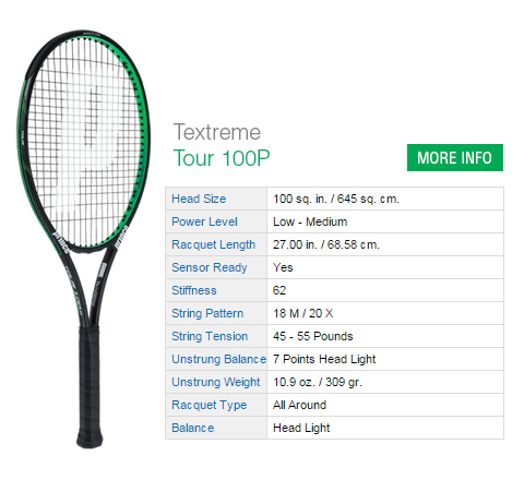 Prince Textreme Tour 100P Tennis Rackets