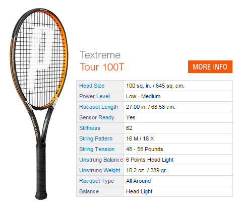Prince Textreme Tour 100T Tennis Rackets