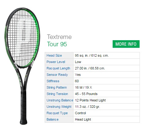 Prince Textreme Tour 95 Tennis Rackets