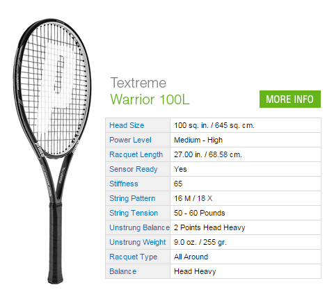 Prince Textreme Warrior 100L Tennis Rackets