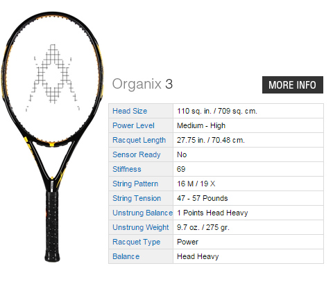 Volkl Organix 3 Tennis Rackets