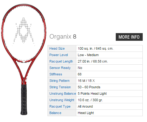 Volkl Organix 8 Tennis Rackets