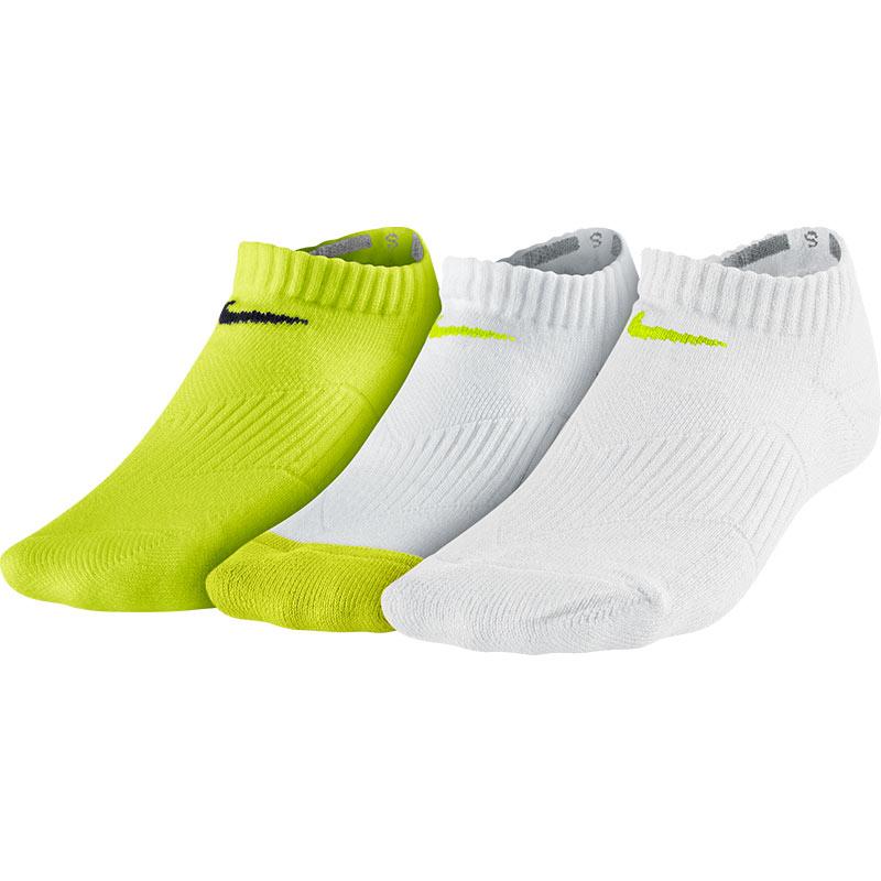 Nike 3 Pack No Show Junior's Tennis Socks Cyber/white