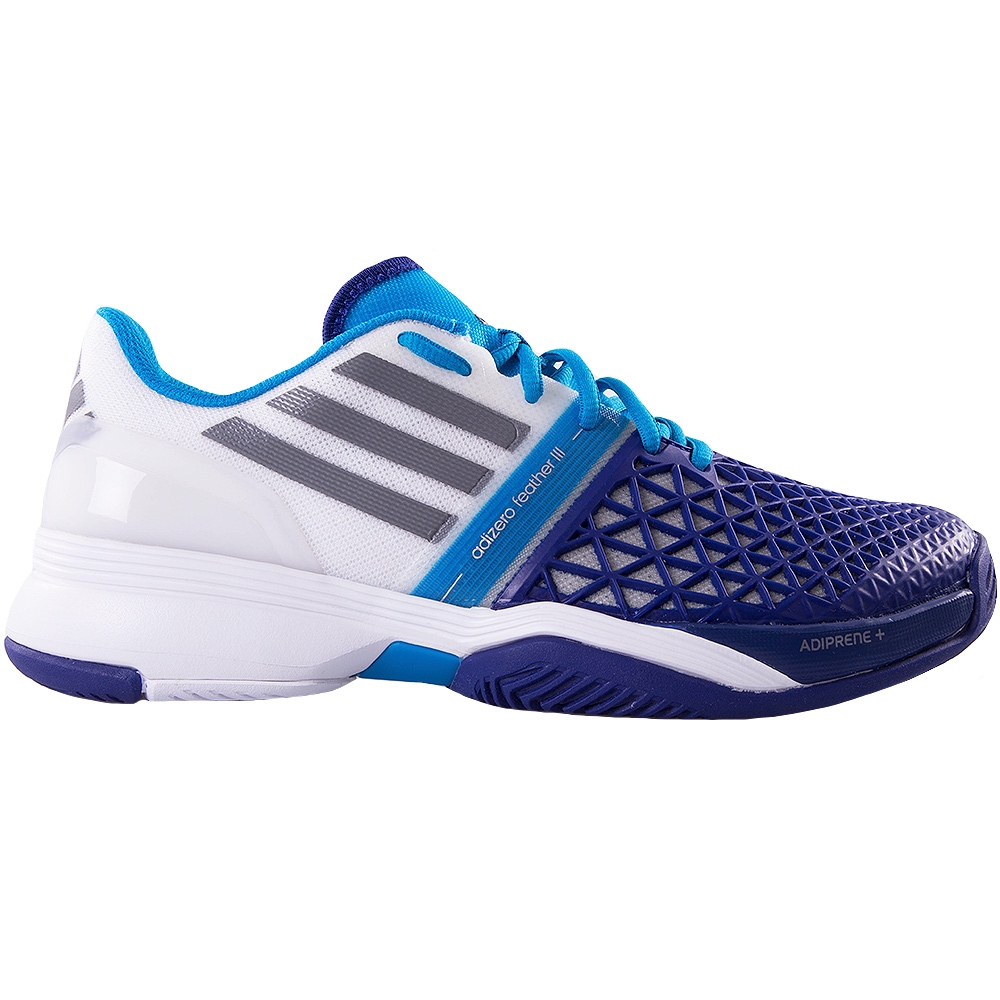Adidas Adizero Feather III Men's Tennis Shoe White/silver/purple
