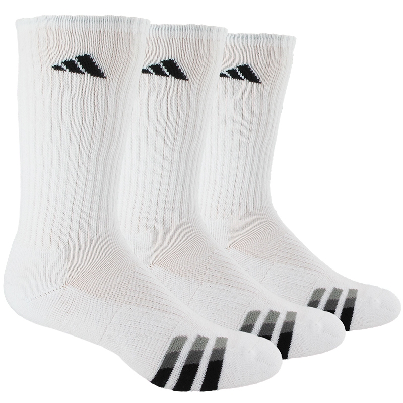 Adidas Cushion 3 Pack Crew Men's Tennis Socks White