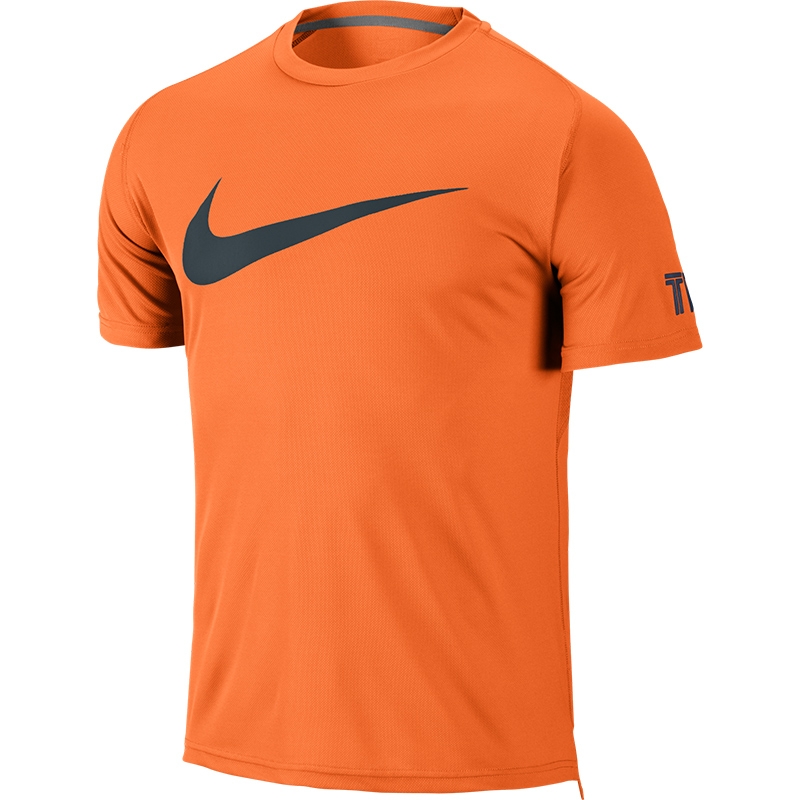 Nike Practice Men's Tennis Shirt Brightmandarin/navy