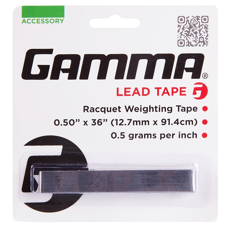 Nastro Di Piombo Per Racchette Da Tennis - Gamma Lead Tape, 1/2&quot; X 36&quot;