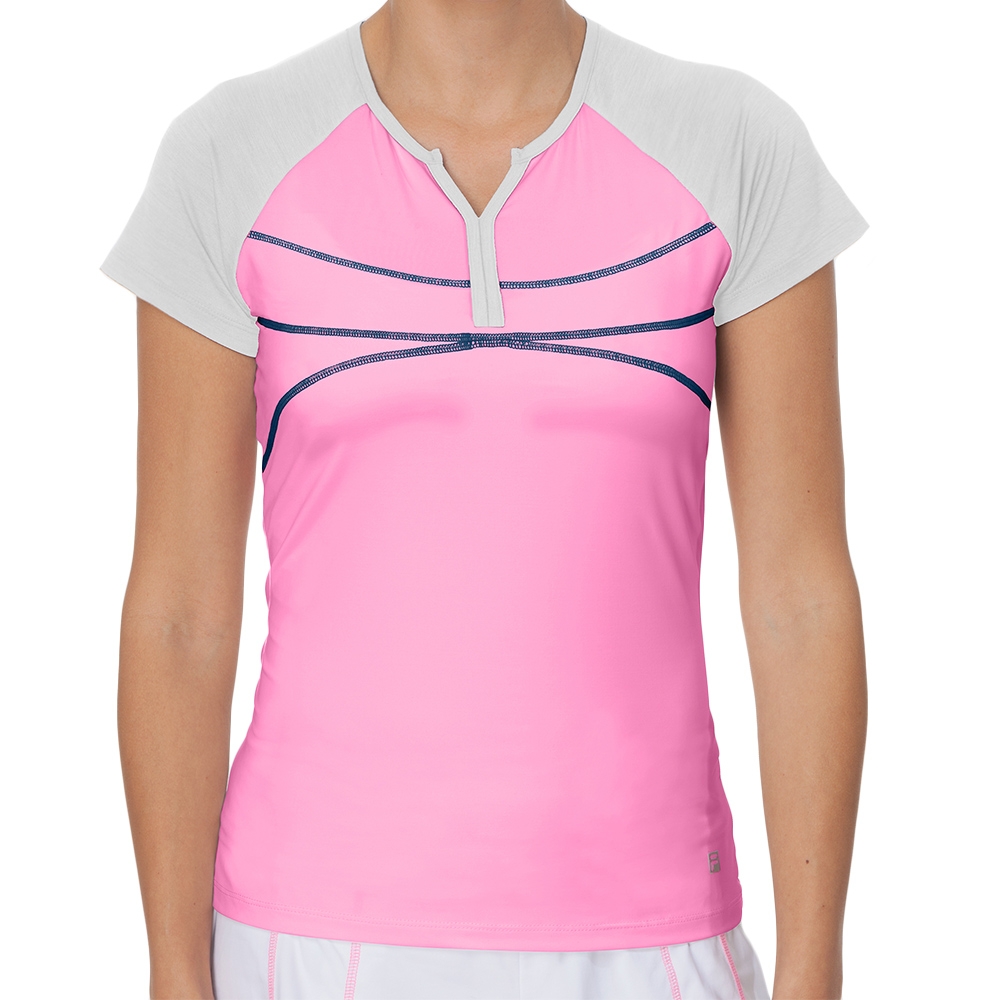 Fila Glow Cap Sleeve Women's Tennis Top Pink/white/navy