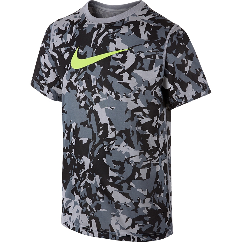 Nike Legacy All-Over Camo Boy's Top Wolfgrey