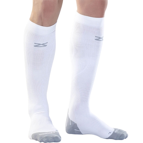 Zensah Tech + Compression Socks White White