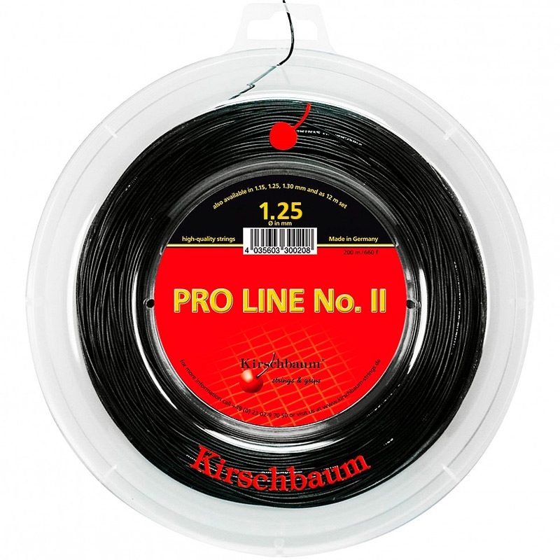 Kirschbaum Pro Line II Black 17 Gauge 1.25mm Tennis String NEW 