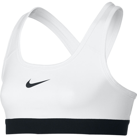 white nike pro sports bra